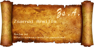 Zsarnai Armilla névjegykártya